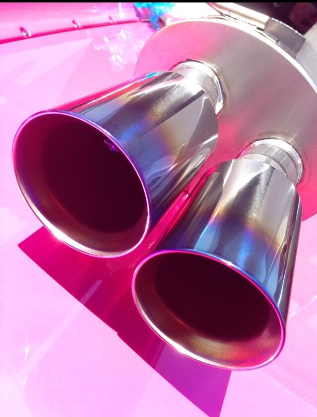 YASHIO FACTORY SUPER SILENT TITANIUM MUFFLER TWIN TAIL FOR NISSAN SILVIA S14 S15 YASHIO-FACTORY-00048