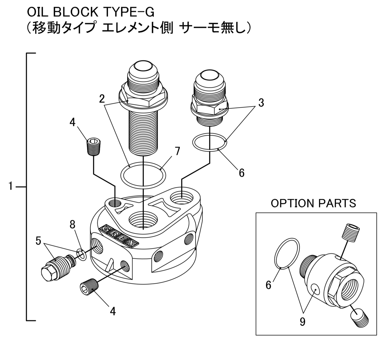 GREDDY OIL BLOCK TYPE-G (MU MOVEMENT TYPE ELEMENT SIDE THERMO) FOR   12005110