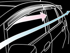 MUGEN VENTILATED VISOR FOR HONDA FIT GE6 GE7 GE8 GE9 GP1 GP4 72400-XLF-K0S0