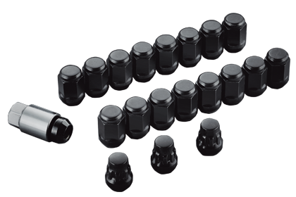MUGEN WHEEL NUT & LOCK SET 5H BLACK FOR HONDA CIVIC TYPE R FK8 08181-XG8-K1S0-BL