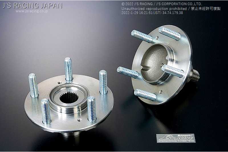 J'S RACING FRONT HUB ASSEMBLY REINFORCED LONG HUB BOLT 10MM PRESS-FITTED FOR HONDA S2000 AP1 2 F20C F22C HA-S1-F10