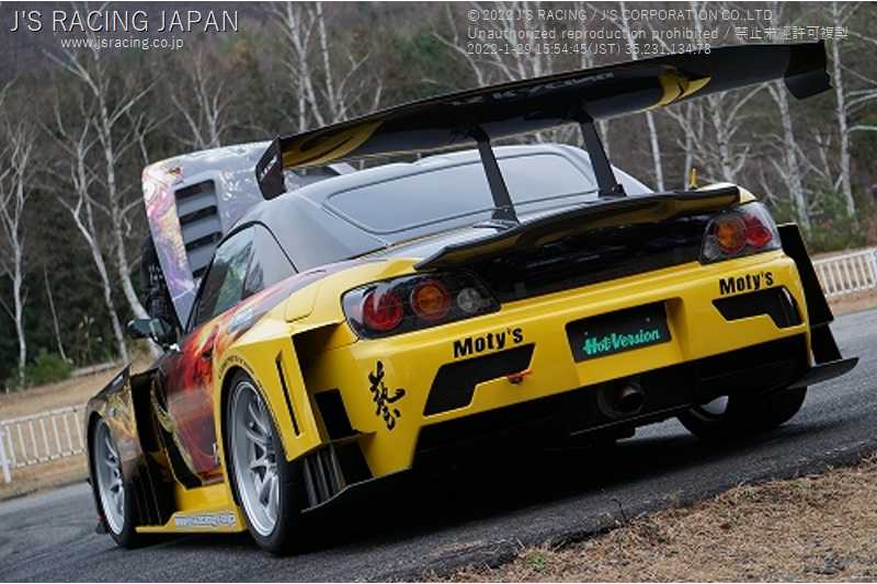 J'S RACING GT-WING SWAN NECK TYPE 1800MM WET CARBON FOR HONDA S2000 AP1 2 F20C F22C DGW7-S1-SNW