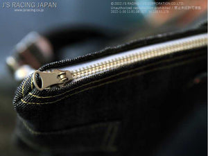 J'S RACING VINTAGE DENIM BACK BLACK M VDB-BK-M