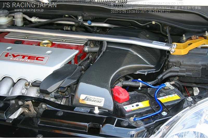 J'S RACING TSUCHINOKO AIR INTAKE SYSTEM CARBON FOR HONDA CIVIC EP3 K20A TCC-P3 - Black Hawk Japan