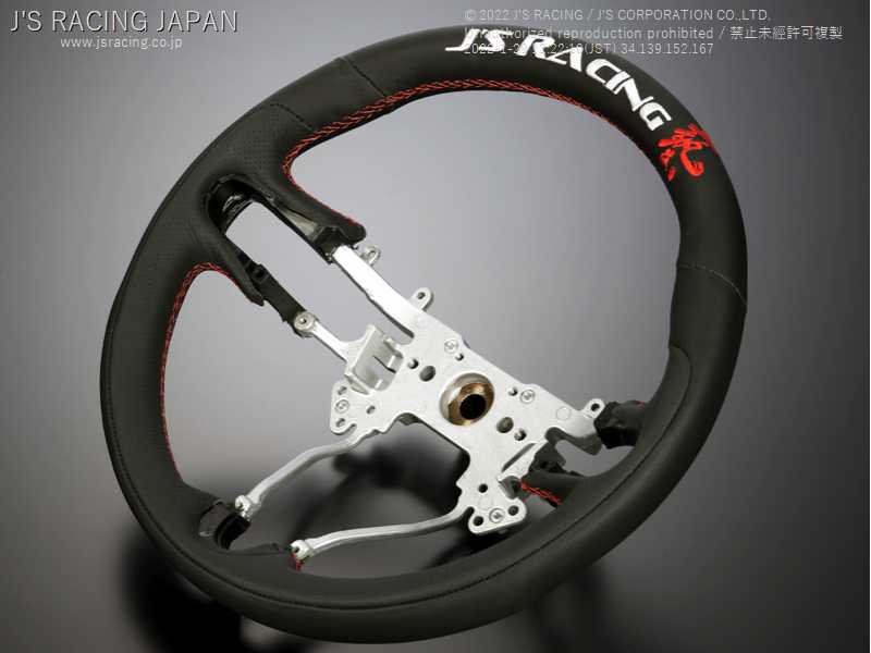 J'S RACING SPORTS STEERING WAZA LEATHER SSG-03-JSL