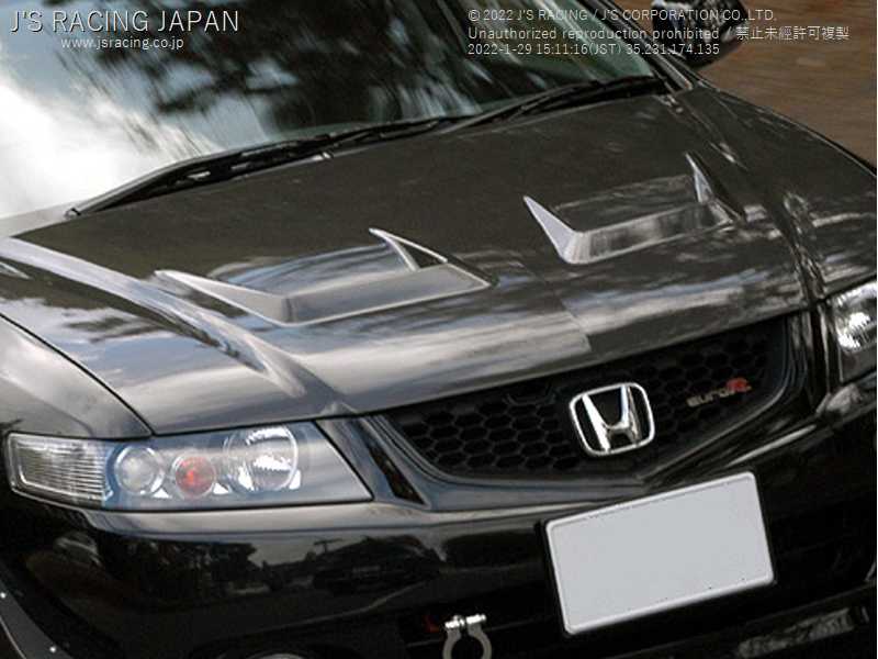 J'S RACING AERO BONNET TYPE-V CARBON FRP FOR HONDA ACCORD CL7 K20A ABV-E2-C