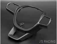 J'S RACING CARBON STEERING GARNISH FOR HONDA CIVIC FL5 CSG-L5 - Black Hawk Japan