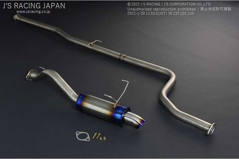 J'S RACING FX-PRO FULL TITANIUM MUFFLER 60RR FOR HONDA INTEGRA DB8 B18C FTM-T2F-60RR - Black Hawk Japan