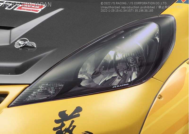 J'S RACING HEADLIGHT COVER LIGHT BLACK FOR HONDA FIT GE8 L15A HLC-F3M-LS - Black Hawk Japan