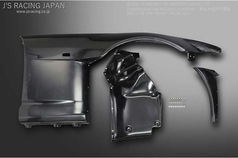 J'S RACING FRONT WIDE FENDER KIT TYPE-S RIGHT FOR HONDA S2000 AP1 F20C JSWF-S1F-R