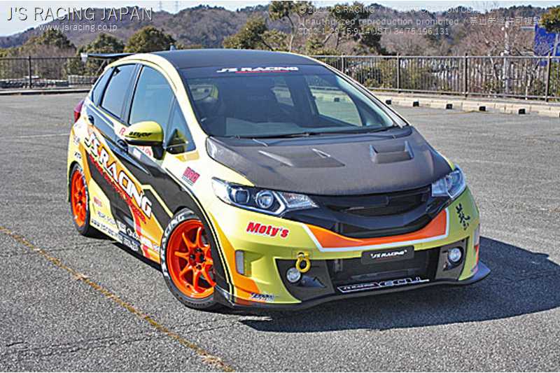 J'S RACING AERO BONNET TYPE-V FULL CARBON FOR HONDA FIT GP5 ABV-F5HR-CC