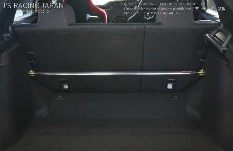 J'S RACING REAR ALUMINUM STRUT TOWER BAR FOR HONDA CIVIC FL5 TB-L5-R - Black Hawk Japan