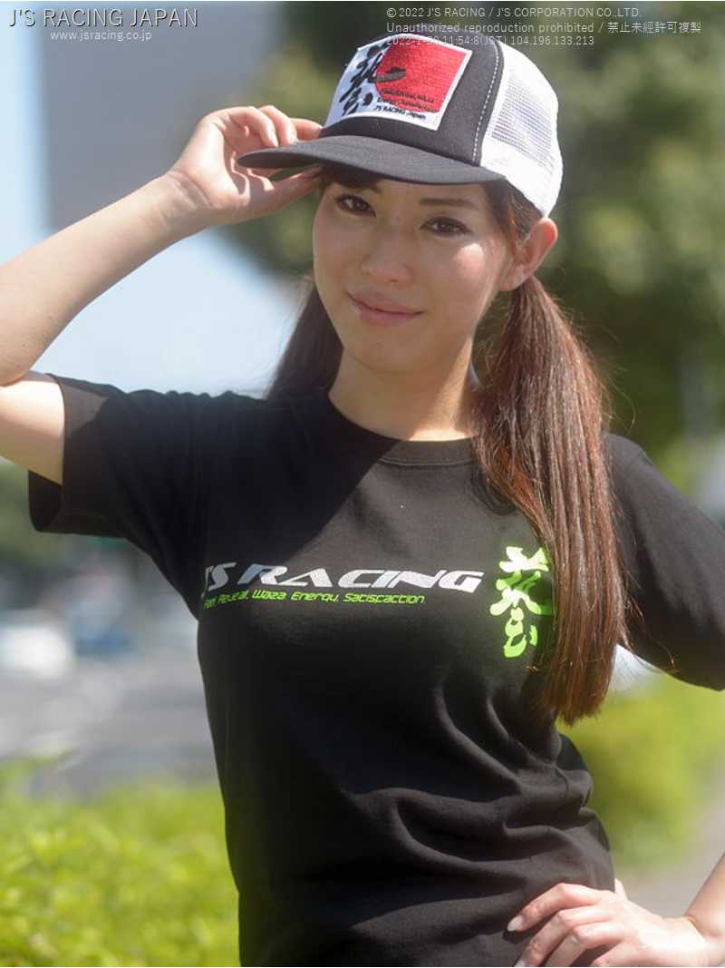 J'S RACING J'S MODE WAZA MESH CAP MCP-WAZA-BW - Black Hawk Japan