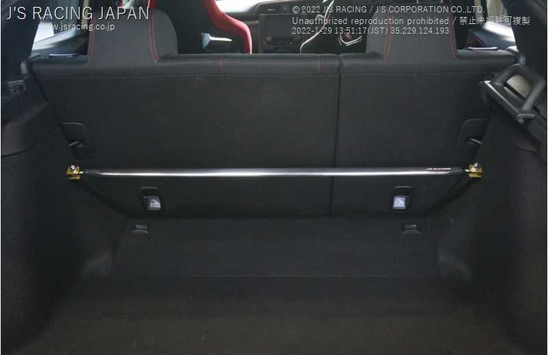 J'S RACING REAR ALUMINUM STRUT TOWER BAR FOR HONDA CIVIC FK8 TB-K8-R