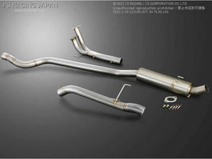 J'S RACING SUS EXHAUST PLUS 70RR FOR HONDA CIVIC EP3 K20A T304-P3-70RR - Black Hawk Japan