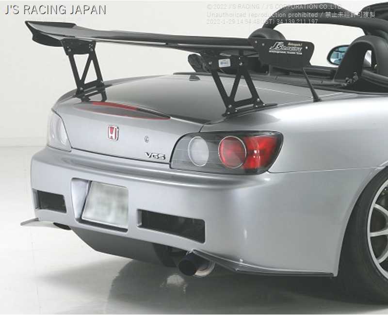 J'S RACING REAR BUMPER TYPE-S CARBON FRP FOR HONDA S2000 AP1 F20C JSR-S1-C