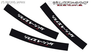 J'S RACING 21 WINDOW STICKER BLACK FOR  WWS-21-BK