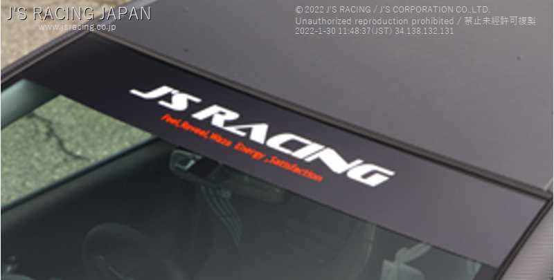 J'S RACING WINDOW STICKER BLACK WWS-01-BK