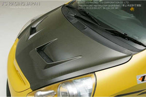 J'S RACING AERO BONNET TYPE-V FULL CARBON FOR HONDA FIT GD1 3 L13A L15A ABV-F1-CC - Black Hawk Japan
