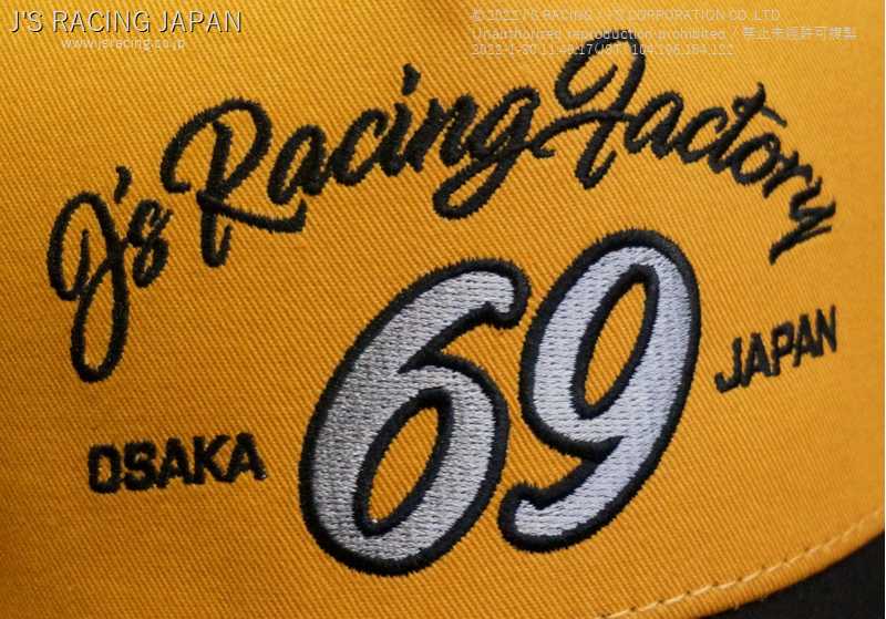 J'S RACING J'S MODE WAZA 69 SILVER CAP BLACK YELLOW WAZA69-SL-BY - Black Hawk Japan