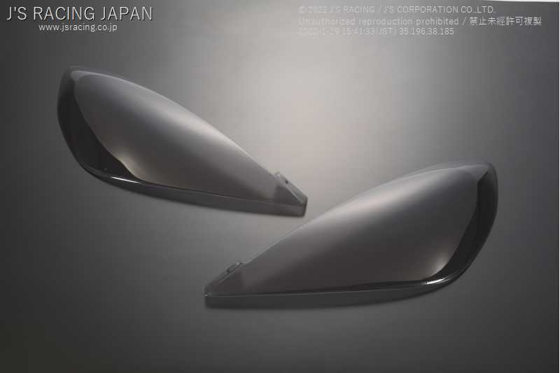 J'S RACING HEADLIGHT COVER LIGHT BLACK FOR HONDA FIT GE8 L15A HLC-F3M-LS - Black Hawk Japan