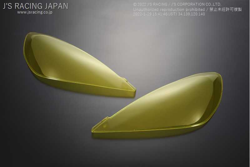 J'S RACING HEADLIGHT COVER RACING YELLOW FOR HONDA FIT GE8 L15A HLC-F3M-YL
