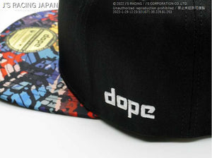 J'S RACING DOPE CAP BLACK GRAPHIC DP-CP-BG