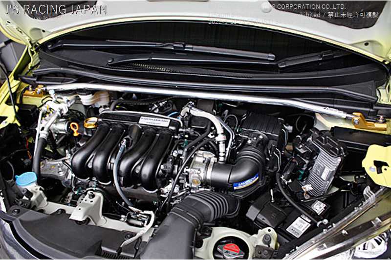 J'S RACING FRONT TOWER BAR FOR HONDA FIT GP5 TB-F5HR-F - Black Hawk Japan