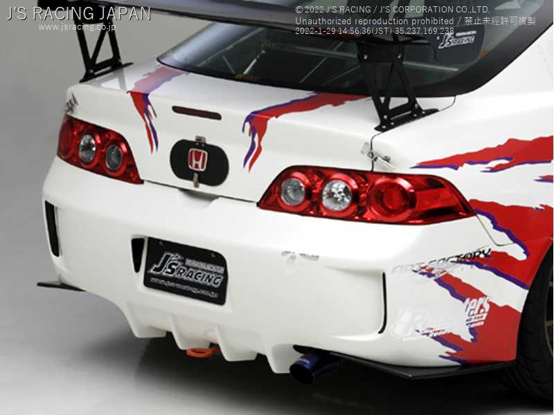 J'S RACING REAR BUMPER TYPE-S & CARBON REAR CANARD FOR HONDA INTEGRA DC5 K20A JSR-T5K-C - Black Hawk Japan