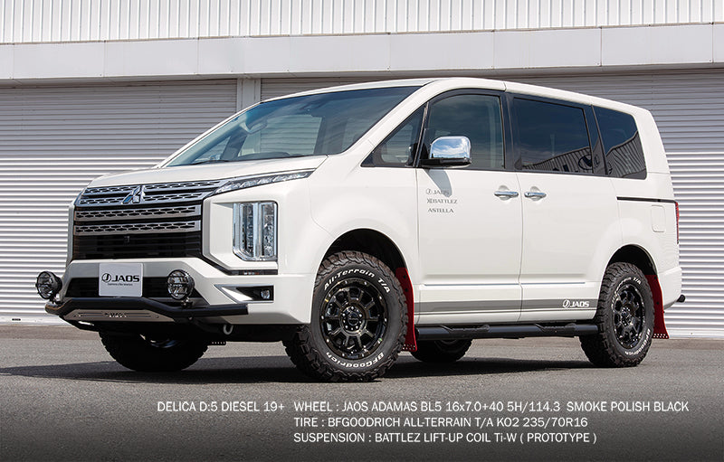 JAOS ADAMASBL5 16X7.0J 40 5H114.3 SMOKE POLISH BLACK WHEEL FOR MITSUBISHI DELICA D:5 2019- DIESEL B900670SPB