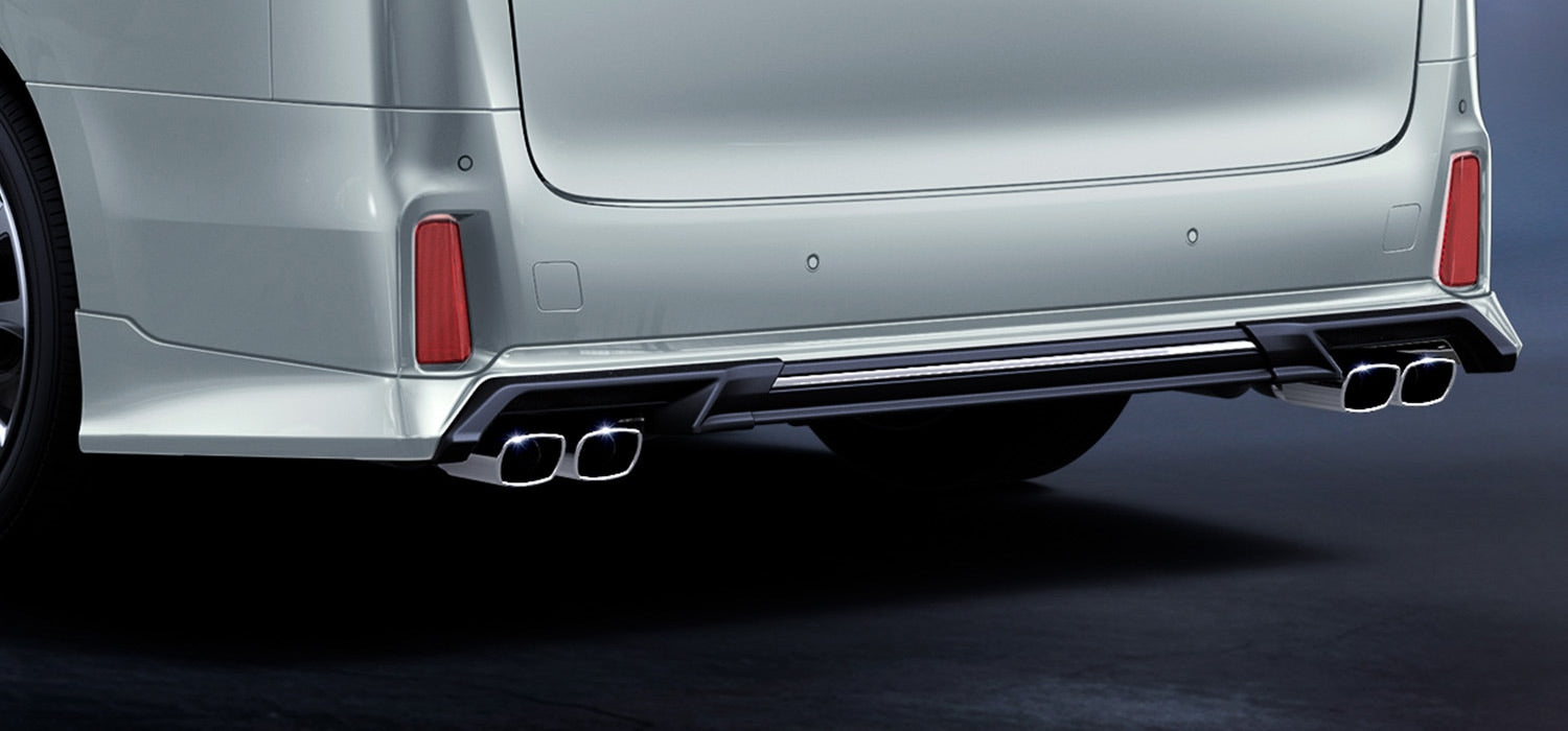 TRD REAR BUMPER SPOILER BURNING BLACK (222)  For VELLFIRE 3# Aero  MS343-58001-C2