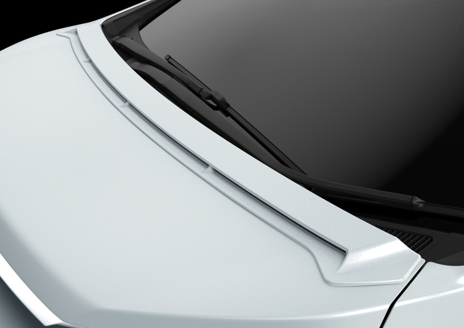 TRD  FRONT HOOD EXTENSION BLACK PEARL (220)  For VELLFIRE 3# Aero  MS347-58003-C1