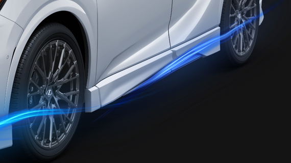 TRD SIDE SKIRT WHITE 083 FOR LEXUS RX500H RX450H RX350 2022- MS344-48011-A0