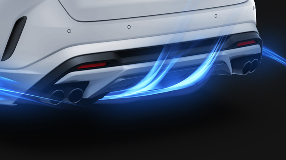 TRD REAR DIFFUSER WHITE 083 FOR LEXUS RX500H RX350 2022- FSPORT MS343-48005-A0