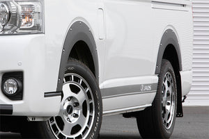 JAOS FENDER GARNISH TYPE-X PAINTED MATTE BLACK FOR TOYOTA HIACE 200 B135201MB - Black Hawk Japan