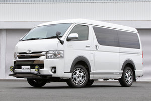 JAOS FENDER GARNISH TYPE-X PAINTED MATTE BLACK FOR TOYOTA HIACE 200 B135201MB - Black Hawk Japan