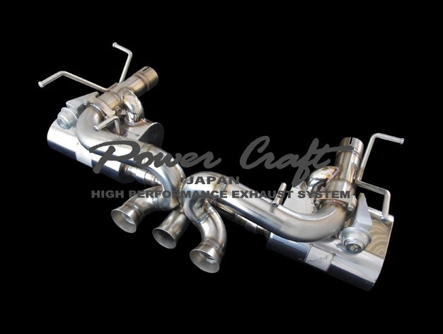 POWER CRAFT HYBRID EXHAUST MUFFLER SYSTEM W. CATALYZER FOR FERRARI 458 ITALIA P-FE450101-SE