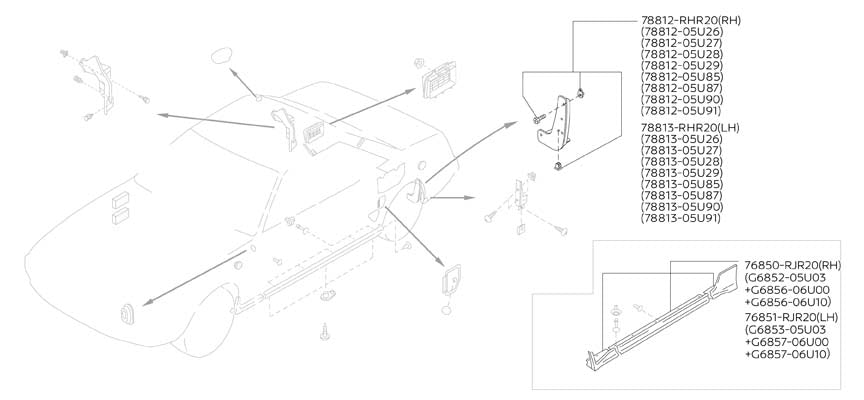 NISMO MUD GUARD LH  For Skyline GT-R BNR32 RB26DETT 78813-RHR20