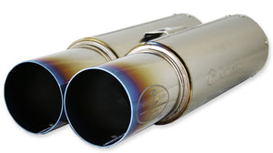 REINHARD CANNONBALL UNIVERSAL MUFFLER 03 DOUBLE TITANIUM WITH INNER SILENCER EXHAUST 03SRITI