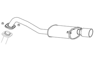FUJITSUBO AUTHORIZE S Exhaust For GE8 fit RS 1.5 2WD minor after 350-51531
