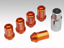 RAYS DURA SERIES DURALUMIN LOCK & NUT SET L42 STRAIGHT TYPE PACK OF 4 LOCK NUTS RED M12X1.25 FOR  7402-RED-M12-1-25-9