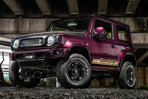 SHOWA GARAGE ABS FRONT BUMPER SPOILER UNPAINTED WITH HEADLIGHT WASHER FOR SUZUKI JIMNY JB74W E00600-JC