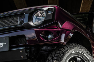 SHOWA GARAGE ABS FRONT BUMPER SPOILER UNPAINTED WITH HEADLIGHT WASHER FOR SUZUKI JIMNY JB74W E00600-JC