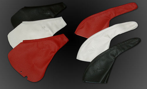 CAR MAKE T&E VERTEX LEATHER HAND BRAKE BOOTS NISSAN SERIES BLACK BLACK THREAD R33 SKYLINE FOR  CARMAKETE-00924