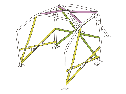 OKUYAMA ROLL CAGE WELDING 2per For SUZUKI SWIFT ZC33S 785-613-3 - Black Hawk Japan