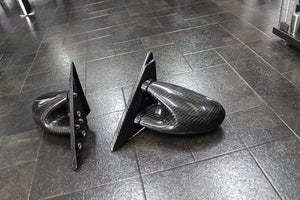 GARAGE ACTIVE GROUP A TYPE DRY CARBON MIRROR FOR SKYLINE GT-R BNR32 BCNR33 BNR34 GARAGE-ACTIVE-00009