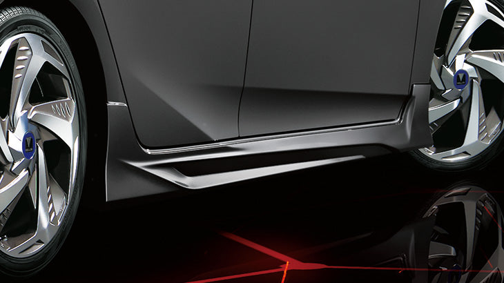 MODELLISTA SIDE SKIRT ICONIC BLACK MICA FOR TOYOYA PRIUS ZVW51 D2611-50110-C0