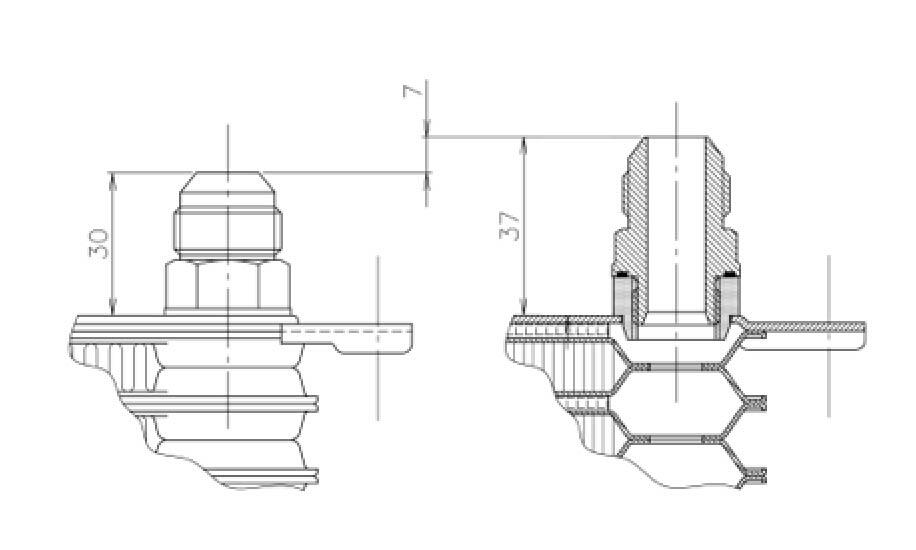 GREDDY OIL COOLER CORE 16 STAGES AN12 L299XH233.2XW50 FOR  12004317