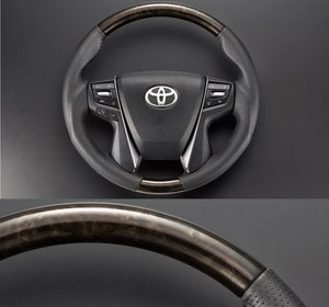 K'SPEC STEERING WHEEL WITH PADDLE SHIFT SET BLACK WOOD KUROKI GRAIN FOR TOYOTA VELLFIRE ALPHARD GGH AGH AYH3 SB-ST-210