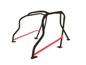 SAITO ROLLCAGE SIDE BAR FOR TOYOTA MR2 SW20 - Black Hawk Japan